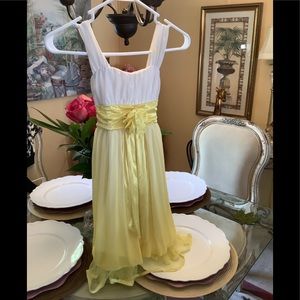 Sequin Hearts dress Grecian Look white formal or party 🎉 look soft material <7>